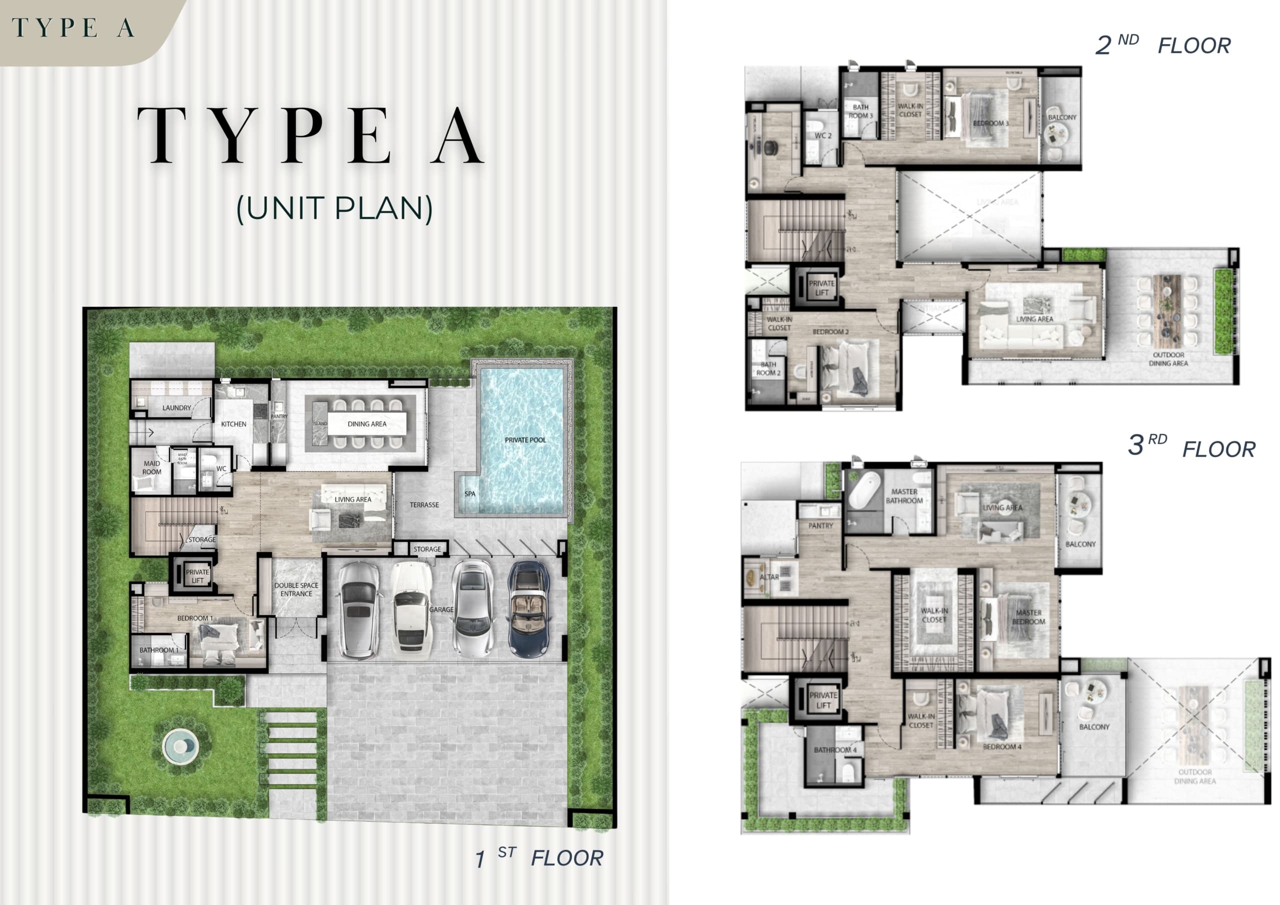 Harmony Hills Villas Pattaya (Luxurious 3-storey villa with a swimming pool)