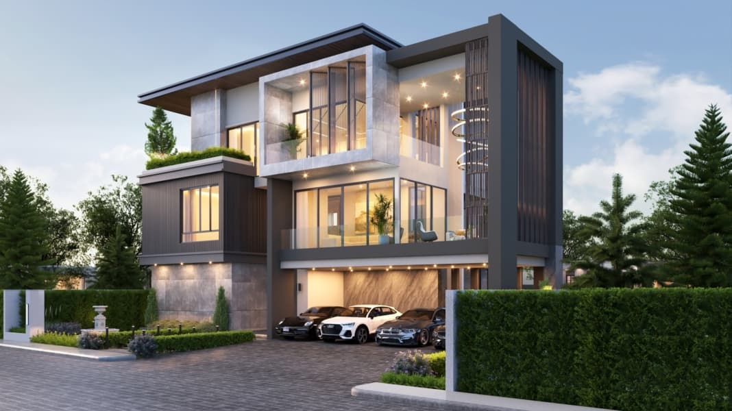 Harmony Hills Villas Pattaya (Luxurious 3-storey villa with a swimming pool)