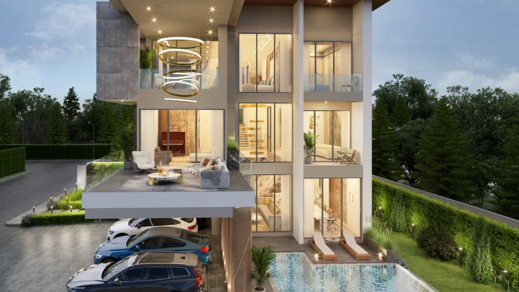 Harmony Hills Villas Pattaya (Luxurious 3-storey villa with a swimming pool)