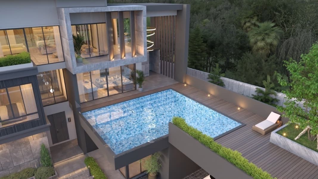 Harmony Hills Villas Pattaya (Luxurious 3-storey villa with a swimming pool)
