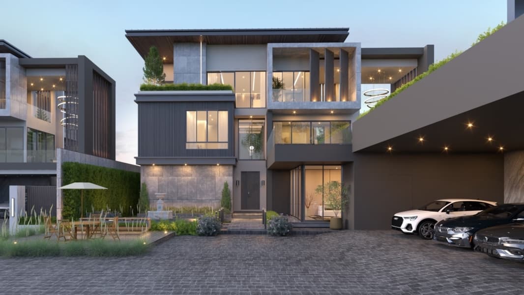 Harmony Hills Villas Pattaya (Luxurious 3-storey villa with a swimming pool)